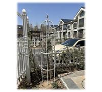 Obelisco in metallo da esterno per piante rampicanti - 1,8 m a 3. graticcio autoportante resistente alle intemperie supporto da giardino per rose e fiori Decorazione da giardino decorativa (colore