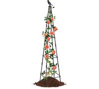 Obelisco Traliccio da Giardino,Gabbia di Sostegno Verticale in Metallo,Supporto per Piante Rampicanti da 160 cm | per pomodori, uva, cetrioli, piselli, fiori, ortaggi in vaso, dentro e fuori