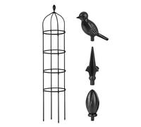 Obelisk Trellis, Rose Climber Rack, Rustproof Plant Sùpport, 57 Inch Garden | Sturdy Climbing Frame, Weather Resistant Metal Structure, Guides Vines Upright, For Roses Vegetables Fruits Balcony Patio