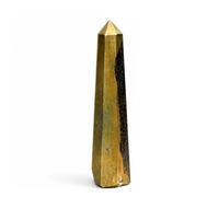 Obélisque de cristal de guérison énergisé Prajet, environ 8,9 cm. Crayon de cristal naturel, obélisque de guérison, pour grille énergétique, correction Vastu, protection (Pyrite)