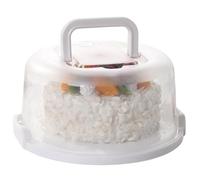 Obelunrp Carrier per torte con coperchio e manette 10 portatili portatili con contenitore rotondo riutilizzabile lavabile trasparente per cupcake, torta, dessert, con maniglia