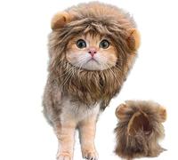 Obelunrp Cat Lion Mane, Mane Lion Wig Costume di Halloween, Accessorio per Costumi di Cat Lion Regolabile per Halloween Christmas Easter Festival Party Activity (28-32 cm)