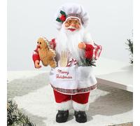 Obelunrp Figurine di Babbo Natale, 12, 6 pollici in piedi Mr Chelf santa figurine con cappello e ghirlanda, decorazione da cucina di Natale per decorazioni da tavolo da pranzo a casa