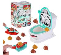 Obelunrp Gioco spara Cacca, Gioco Lancio Cacca con 1 Tazza del WC, 2 lanciatori di destrezza, 12 in plastica Morbida, scherzi sparatutto interattivi per Bambini dai 4 Anni in su