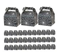 Obelunrp Halween Treat Boxes 36pcs Black Spider Web Cantone di Halloween Candy Box Sturdy Halloween Scatole per il compleanno Cookies BOODIE BOXE PAPERTI