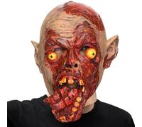 Obelunrp Maschera di Halloween spaventosa, maschere per viso intrecciato in lattice horror, maschere raccapriccianti realistiche per lo scherzo della festa del cosplay di Halloween