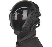 Obelunrp Maschera futuristica con binario di guida, maschera punk decorativa per PC per cosplay di Halloween