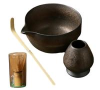 Obelunrp Set di Whisk Matcha, 4 pezzi/set kit matcha da 600 ml con matcha whisk, matcha ciotola con beccuccio, supporto per whisk matcha e cucchiaio per la cerimonia del tè Matcha (Style 2)