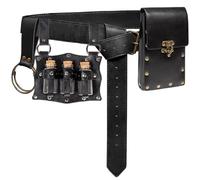 Obelunrp Tannone della Cintura Rinascimentale, Busta a Cinghia Medievale in Pelle Vintage Regolabile con Bottiglie di Pozione per Il Costume di Halloween Accessorio in Costume
