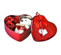 Obelunrp Ti amo regali per il suo romantico San Valentino Orso con scatola regalo artificiale Rose Gift Box regalo per il suo anniversario Regali di San Valentino Red, San Valentino Bear