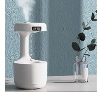 Obelunrp Umidificatore Anti-gravità, 800 ml di Piccole Gocce d'Acqua con Luce silenziosa a LED, USB Che Carica umidificatori di Nebbia Fresca per L'Ufficio di casa (Bianco)