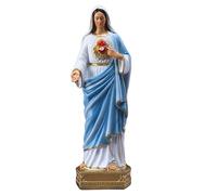 Obelunrp Vergine Maria Statua da 8 Pollici Lifleke Madre Maria Statua Cattolica Dipinta a Mano Figura Materna Benedetta per l'arredamento Religioso a casa, Virgin