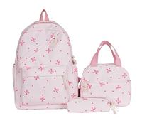 Obelunrp Zaino in prua carino kawaii set di zaini include pranzo borse e matita organizzata book book per adolescenti, set d'arco