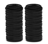 obeoby 200 elastici per capelli sottili, accessori neri per capelli sottili, nessun danno, piccoli supporti per coda di cavallo, per donne e ragazze