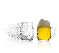 Oberglas Stölzle Landsberg, set di 6 brocche per birra, 0,5 l, stabili, bicchieri da birra da 0,5 litri, in vetro di soda lime, lavabile in lavastoviglie