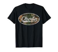 Oberlin Camo Classic Throwback Style Ohio Resident Maglietta