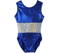 Obersee Girl's O3GL020 Band Gymnastics Leotard - Blue/Argento, XX-Piccolo