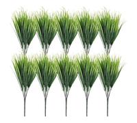 Obesntln alta Artificiale, grano Artificiale - 10 pezzi di grano di alta Artificiale vivo per all'aperto | Falsi arbusti Verde, decorazione Multifunzionale di s Verdi del grano, Falso
