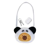 Obesntln Capybara, borsa a tracolla in peluche, borsa a tracolla per cambio animale dei cartoni animati, borsa in peluche regolabile e divertente, borsa a forma di animale, bianco, Se référer au