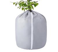 Obesntln Copertura invernale per piante, in tessuto Oxford, antigelo, riutilizzabile, con fodera in pellicola di alluminio, borsa con cerniera per arbusti e alberi, protezione dal freddo per piantine