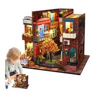 Obesntln Kit per la costruzione della casa, kit per la casa in miniatura fai da te | decorazione di piccola casa - decorazione della casa in miniatura, piccolo modello di casa con luce LED