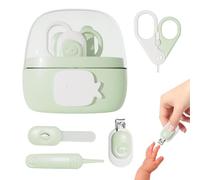 Obesntln Kit per unghie per bambini,Kit tagliaunghie per bambini,Tagliaunghie 4 in 1 con coperchio | Set di forbici per unghie, pinzette per tagliaunghie, lime, cura sicura per la toelettatura