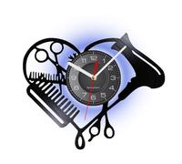 Obesntln Orologio da da da, oggetti da regalo per la decorazione di parrucchiere | Scherkamm Motorif Design, argomento per capelli, non spunta, orologio a parete rotondo per st