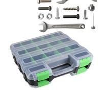 Obesntln Piccola scatola per attrezzi | portatile trasparente, per elettronica con coperchio trasparente, per perline viti e boccole ferramenta, per officina, garage