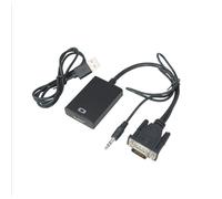 Obesntln VGA to HDMIs Adapter | VGA to HDMIs Adapter/Converter Cable With Audio 3.5mm | 1080P Converter VGA Source (PC) in HDMI Connector Of TV. Active Maschio VGA-HDMIs Out Lead Video Cord