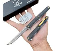 Obespina Coltello pieghevole Skip Damasco Numerato Fibra Carbonio Tasca Serie Limitata Campeggio Regalo Uomo Caccia Custom Gold Gentleman Folder Cuscinetto Leggero Tanto Moderno Tagliente Marca