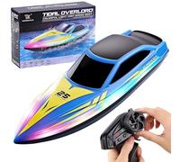 OBEST 2,4 GHz Barca Telecomandata per Bambini,RC Barca con Luci LED, Ovet per Piscine e Laghi, Regalo per Ragazzi