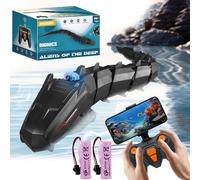 OBEST 2.4GHz Barca Telecomandata con HD Fotocamera,Controllo delle App,Pitone Elettrico Simulato,Registrazione e Registrazione in Tempo Reale,Doppia Batteria