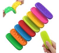 OBEST 8 Pezzi Fidget Sensorik Giocattolo, Bambini Silicone Decompressione Pietre, Fidget Sensory Stressabbfuau Toy per Riduzione dello Stress e Angoscia, Anti-stress Pietra per Adulti Autismo e ADHS