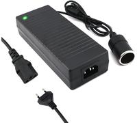 OBEST Adattatore di alimentazione per auto, 10 A, convertitore di tensione CA, 230 V a 12 V, adattatore per accendisigari per gonfiatore pneumatici, frigorifero, auto, compressore (120 W)