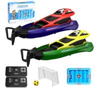 OBEST Barca Telecomandata con Luce LED, Ricaricabile Barca RC, Telecomandata per Bambini e Adulti, Giocattoli Gonfiabili per Piscina, Giocattoli D'acqua per Piscine per Ragazzi