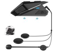 OBEST Blutooth - Cuffie per casco da moto, con vivavoce, senza fili, altoparlante musicale stereo impermeabile IP65, microfono per chiamate di riduzione del rumore per ciclismo sci viaggi