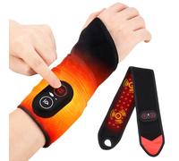 OBEST Cuscinetto riscaldante da polso senza fili con vibrazione, ricaricabile, riscaldato per alleviare il dolore alle mani, cuscino riscaldante a luce rossa per donne e uomini, polso, braccio, gamba