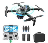 OBEST Drone GPS con telecamera 4K, 5G WIFI FPV pieghevole RC Quadcopter, motore brushless, 360 ° per evitare ostacoli, ritorno intelligente, RC Grip ricaricabile, 2 batterie 40 minuti