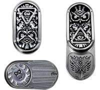 OBEST Fidget Slider Giocattoli, Fidget Slider Gufo, EDC Metal Spinner per adulti, giocattolo sensoriale per autismo e ADHD, gufo giocattolo adulto