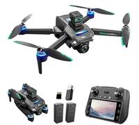 OBEST GPS Drone con Telecamera 4K, Wifi FPV Drone Professionale con Motore Brushless,120° Telecamera Regolabile Motorizzata,Evitare Gli Ostacoli,Radiocomando con Schermo,7.4V Batteria