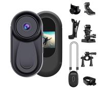 OBEST Mini Action Cam,1080P HD Body Cam,120° Grandangolo Telecamera Moto,Mini Action Camera con Visione Notturna Automatica e Schermo da 0,85 Pollici,Videocamere Sportive,Viaggio