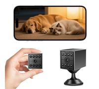OBEST Mini telecamera interno bluetooth, Magnetica 1080p telecamera sorveglianza con app telefono, Allarme di rilevamento del movimento, Unterstützt die Verbindung von 4 Mobiltelefonen