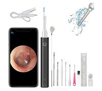 OBEST Otoscopio, Fotocamera Auricolare 1080p, Pulisci Orecchie da 3,5 Mm, con 5 Luci Led E 1 Luce Germicida, Compatibile con Android, IOS e Ipad