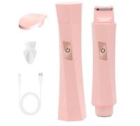 OBEST rasoio intimo da donna 2 in 1 Dual Head, rasoio elettrico da donna, trimmer per viso, gambe e braccia, IPX7, impermeabile, bagnato/asciutto, ricaricabile, 120 minuti di durata della batteria