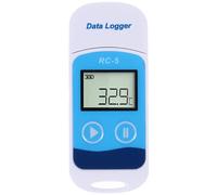 OBEST RC-5 Mini USB data logger, registratore temporizzazione, sensore interno PDF&CSV, rapporti ad alta precisione, temperatura data logger 32000 punti, impermeabile secondo IP67