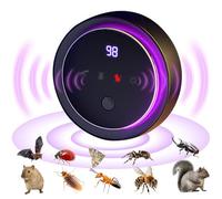 OBEST Repellente per topi ad ultrasuoni, dispositivo intelligente per il controllo dei topi in auto, repellente per zanzare portatile, per espellere topi, scarafaggi, ragni e zanzare, adatto per