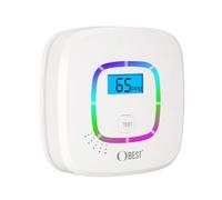 OBEST Rilevatore di monossido di carbonio, con display digitale e funzionamento a batteria sostituibile, rilevatore di CO, con pulsante di test e spia di stato a LED