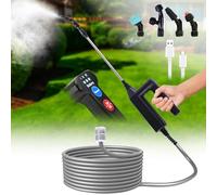 OBEST Spruzzatore Elettrico per Piante,Irroratore a Pressione Ricaricabile a Più Velocità + Asta Telescopica con Tubo da 5M e 4 Ugelli,Spruzzatore da Giardino Portatile per Patio,Prato e Autolavaggio