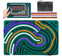 OBEST Tavola per Attività Sensoriali,Mini Giocattoli Sensoriali in Silicone,Tavola di Attività Sensoriale Silenziosa con Borsa da Viaggio Portatile per Bambini con Stress,Ansia,ADHD e Autismo.