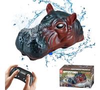 OBEST Telecomandata Ippopotamo RC Barca, 2,4 GHz Testa di Hippopotamo ad Alta Simulazione, Elettrica Acqua a Spruzzo ippopotamo Barca Giocattolo per Laghi/Fiume/Piscina, Regalo per Bambino di 6 anni